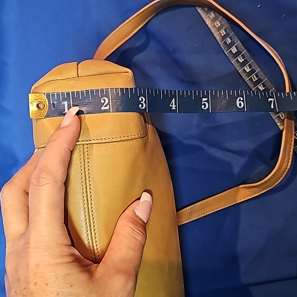 Vintage, New FS Originals Leather Hand Painted Yorkie by Mikki Purse Caramel - Picture 13 of 14